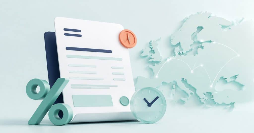 Late payment interest on an overdue B2B invoice in Europe